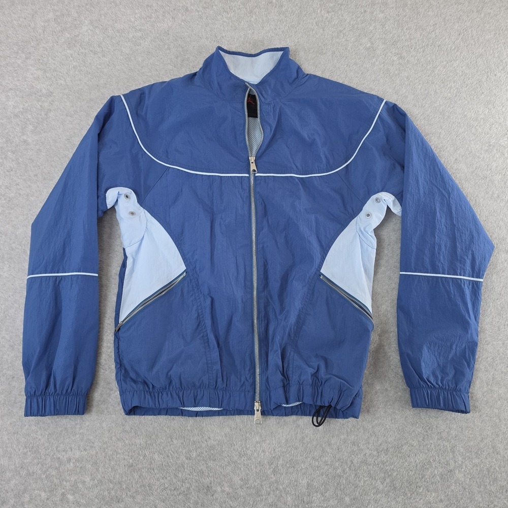 Nike Air Jordan Jacket Men's Small Flight Warm Up Blue Full Zip Wind DV7624-485